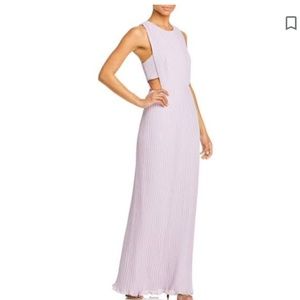 BCBG Raven Pleated Cut Out Gown